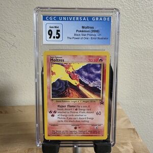Pokémon Black Star Promo 21 Moltres CGC New CGC 10 ERROR! Vintage 2000 WOTC C35